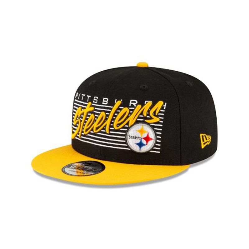 NFL Pittsburgh Steelers Retro 9Fifty Snapback (GTG9604) - Black New Era Caps